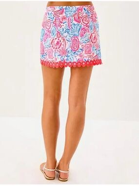 EUC Lilly Pulitzer® Michelina Mini Skort in resort white lil sun sea sand